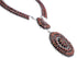 Southwest Jewelry Red Oyster Shell Link Necklace Earrings Set PX35830